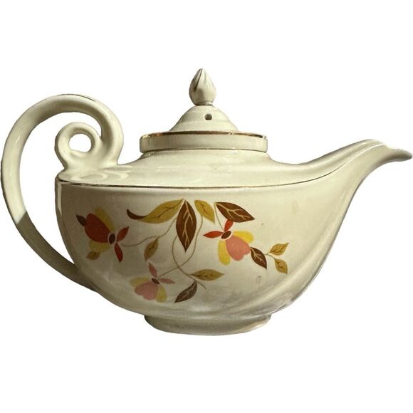 Vintage Hall's Superior Quality Aladdin Teapot with Infuser Autumn leaves - Picture 1 of 8